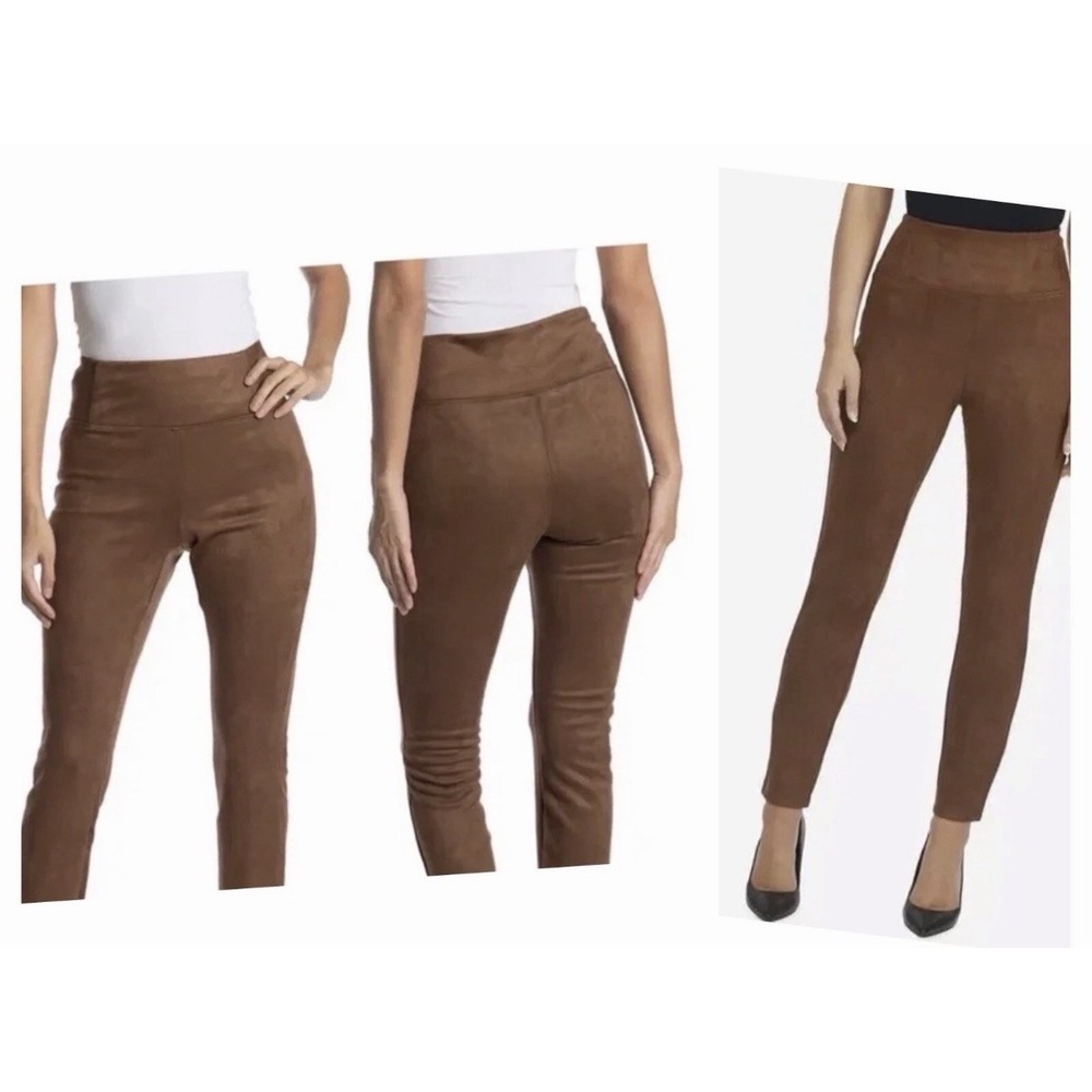 LAUNDRY BY SHELLI SEGAL Faux Suede Leather Pull-On Pants Size M NWOT